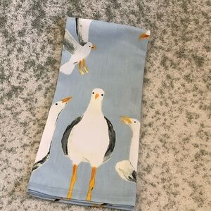 Stonewall Kitchen Seagull Bird Beach Kitchen Towel NWT Cotton 18x28”